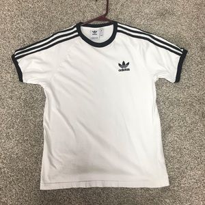Adidas White Medium Athletic T-Shirt